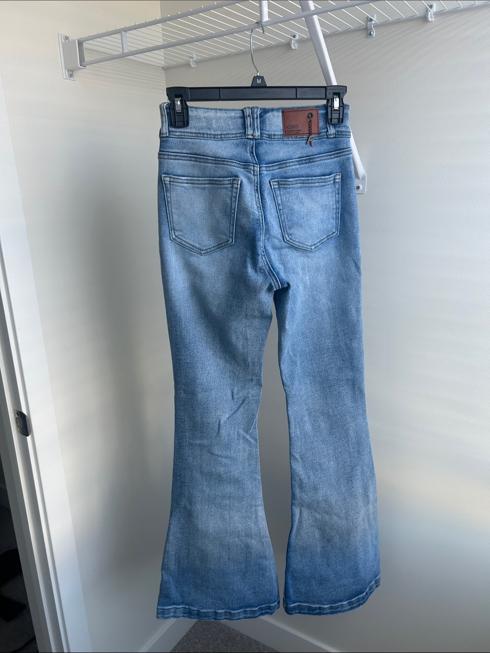 Light Blue High-Rise Flare Jeans - Picture 3 of 6